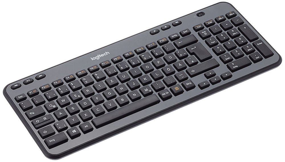 Logitech Logitech K360 Tastatur Kabellos Konnektivität RF Schwarz USB Interface Norwegian 